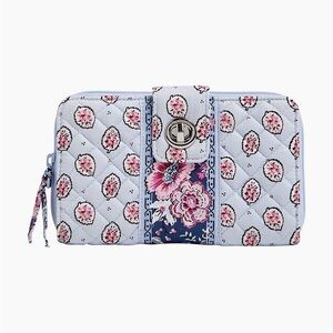 Vera Bradley Blue and Pink Floral Quilted Wallet